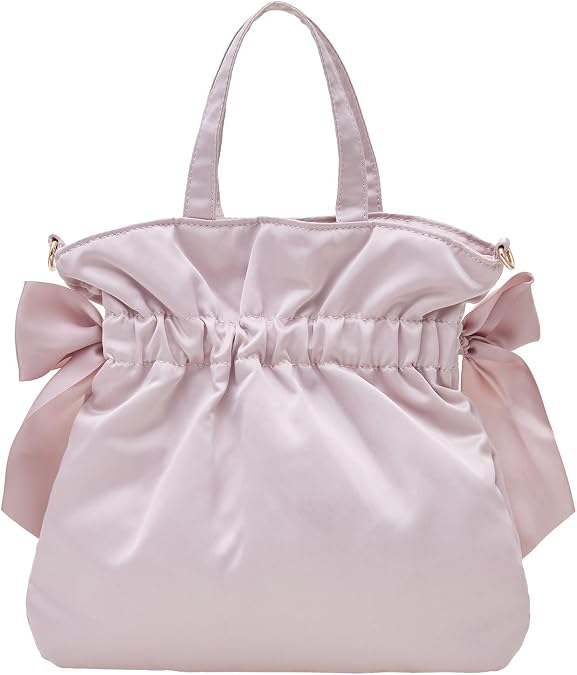 Maison de Fleur Apparel Double Ribbon 2-Way Tote Bag, navy, One