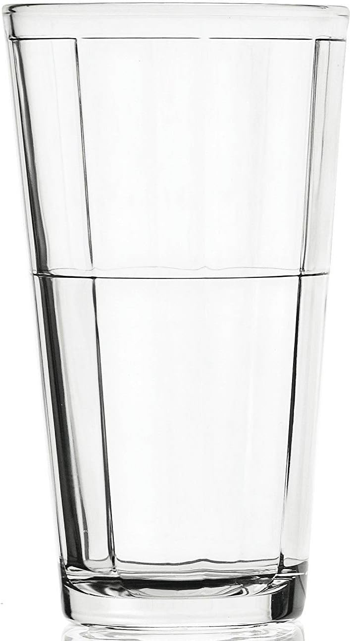 Big Sale Circleware Boardwalk Highball Tumbler Drinking Glasses, Set of 6, Kitchen Entertainment Heavy Ice Tea Beverage Cups Glassware for Water, Beer, Juice, Bar Liquor Farmhouse Decor, 15.7 oz, Clear