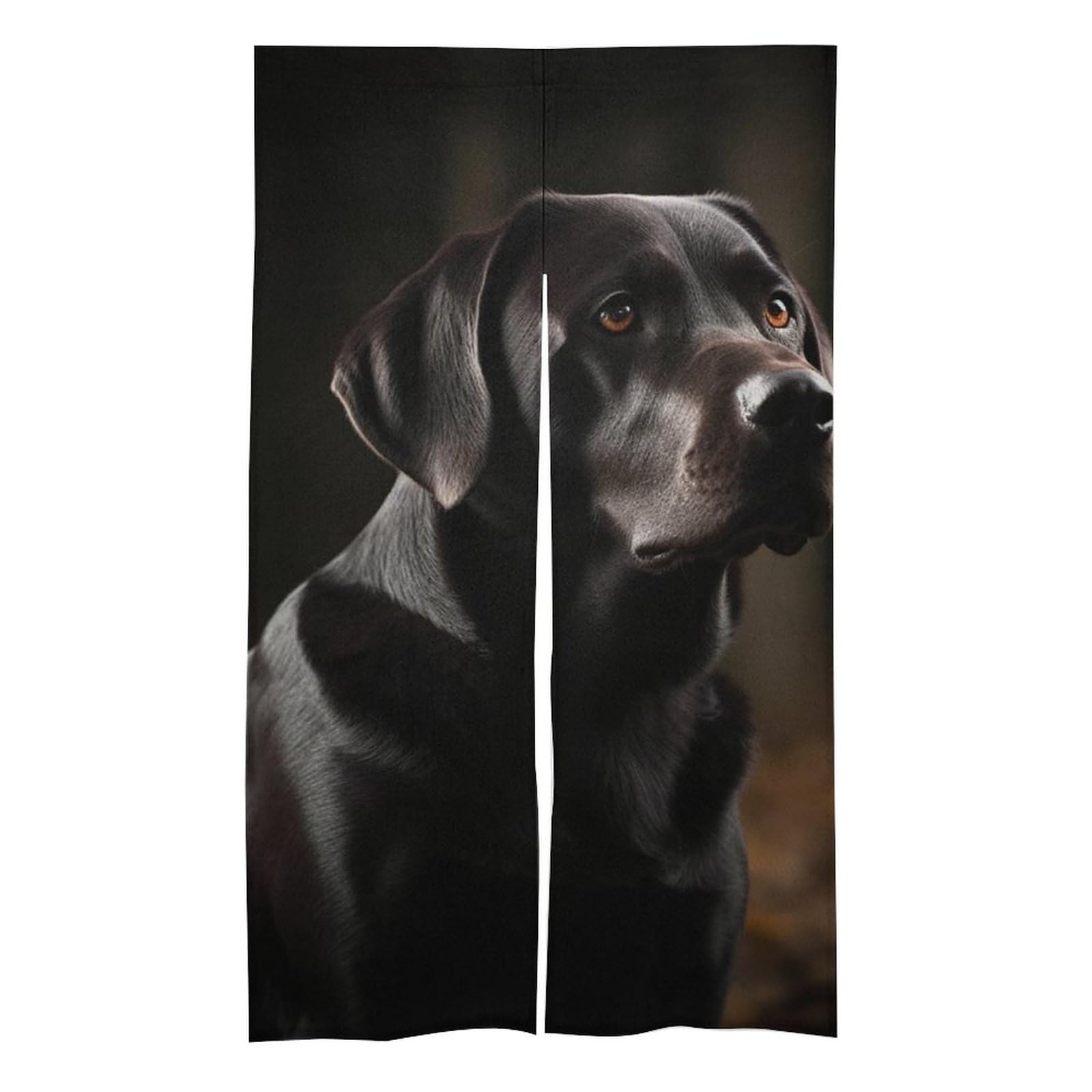 Rideaux occultants pour bloquer le froid de la salle de bain motif labrador