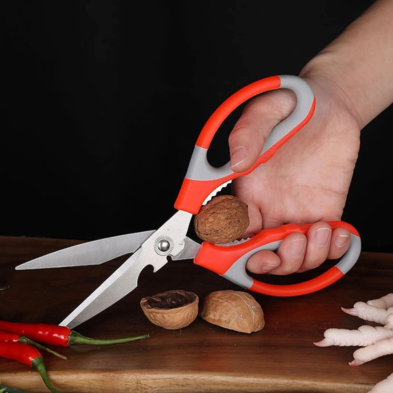 Küchenschere, Küchenschere Edelstahl Haushaltsküchenschere Hühnerknochenschere Grill Starke Küchenschere Lebensmittelschere
