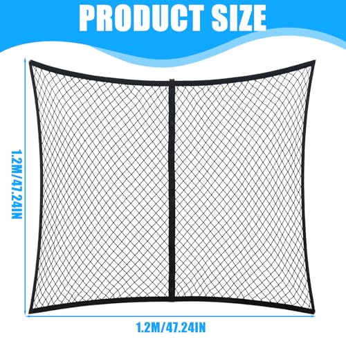 Hochelastisches Gepäcknetz 120x120cm (Max. 210x210cm Dehnbar), LKW-Bett-Organizer mit 6 Stahlkarabinern für Große SUVs Transporter Busse Vans • Ladungssicherung Einlagige(Einlagig)