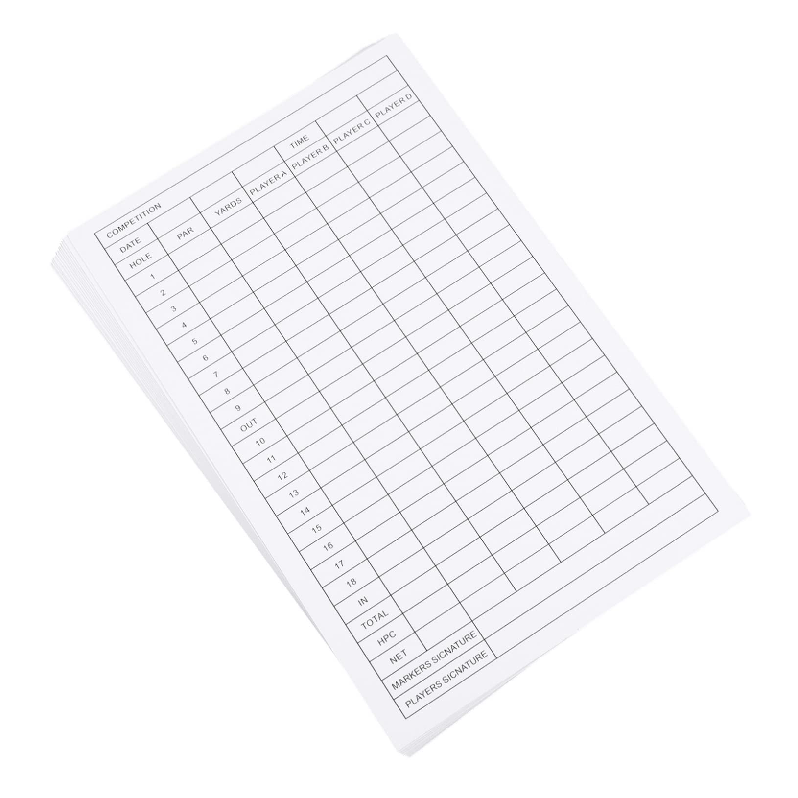 NAMOARLY Golf Accessories Scorecard Notebook Record Use Tool for Outdoor Activities