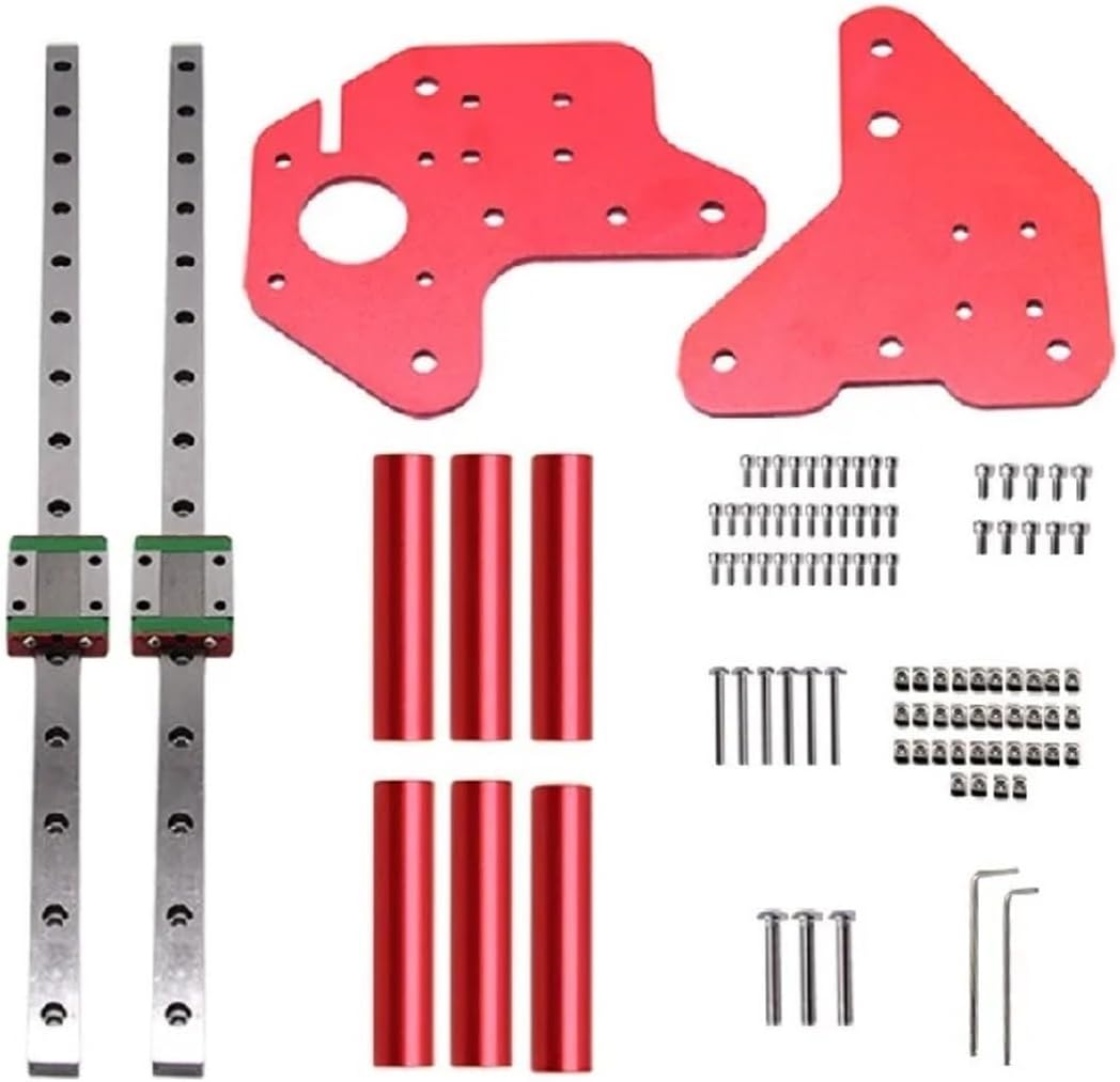 3D Printer Upgrade Dual Z-Axis MGN12C Linear Rails Kit with Fix Plate Mount Bracket for Ender 3/3Pro/V2 CR-10/10S/V2 475mm 318mm(CR10 Kit)
