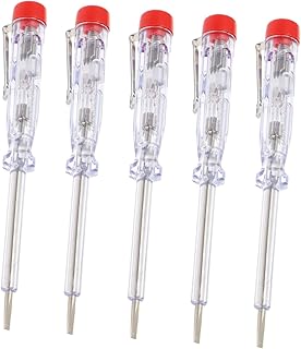 TEHAUX 5pcs Test Pencil Digital Voltage Tester Ac Voltage Tester 12 Volt Test Light High Voltage Tester Voltage Reader Automotive Battery Tester Circuit Detector Car Abs High Pressure