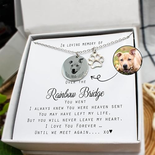 Miniatura 4 de Collar conmemorativo de perro grabado personalizado para mujeres, collar conmemorativo personalizado para mascotas, collar conmemorativo para