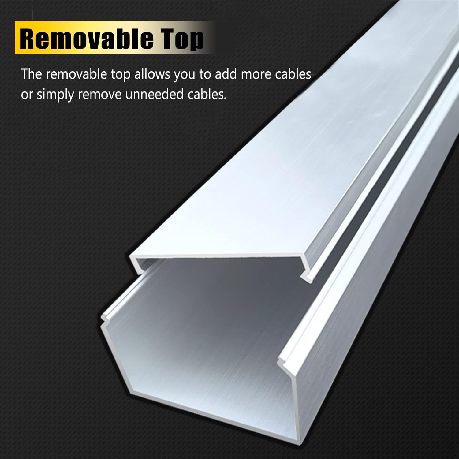 Canaline per Cavi da Parete, Nascondicavi in ​​Alluminio da 3 Cm, Canalina per Cavi per Cucine, Porte, Concerti, Officine, Magazzini, Silver, 1M Length