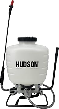 Hudson 4-Gallon Backpack Sprayer with Piston Pump Heavy-Duty Lawn and Garden Sprayer with Adjustable Nozzle, Comfortable Padded Straps, and Leak-Proof Design for Fertilizer and Herbicide