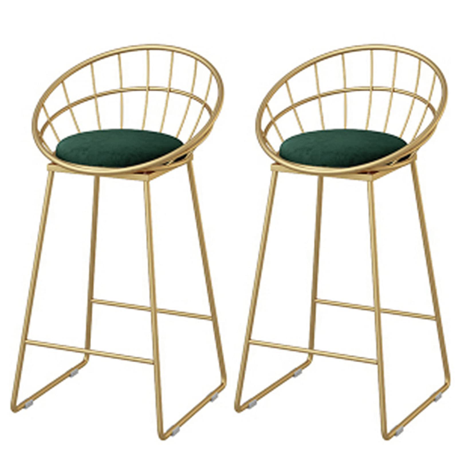 Tabourets de bar vert velours pour sublimer votre îlot central de cuisine moderne
