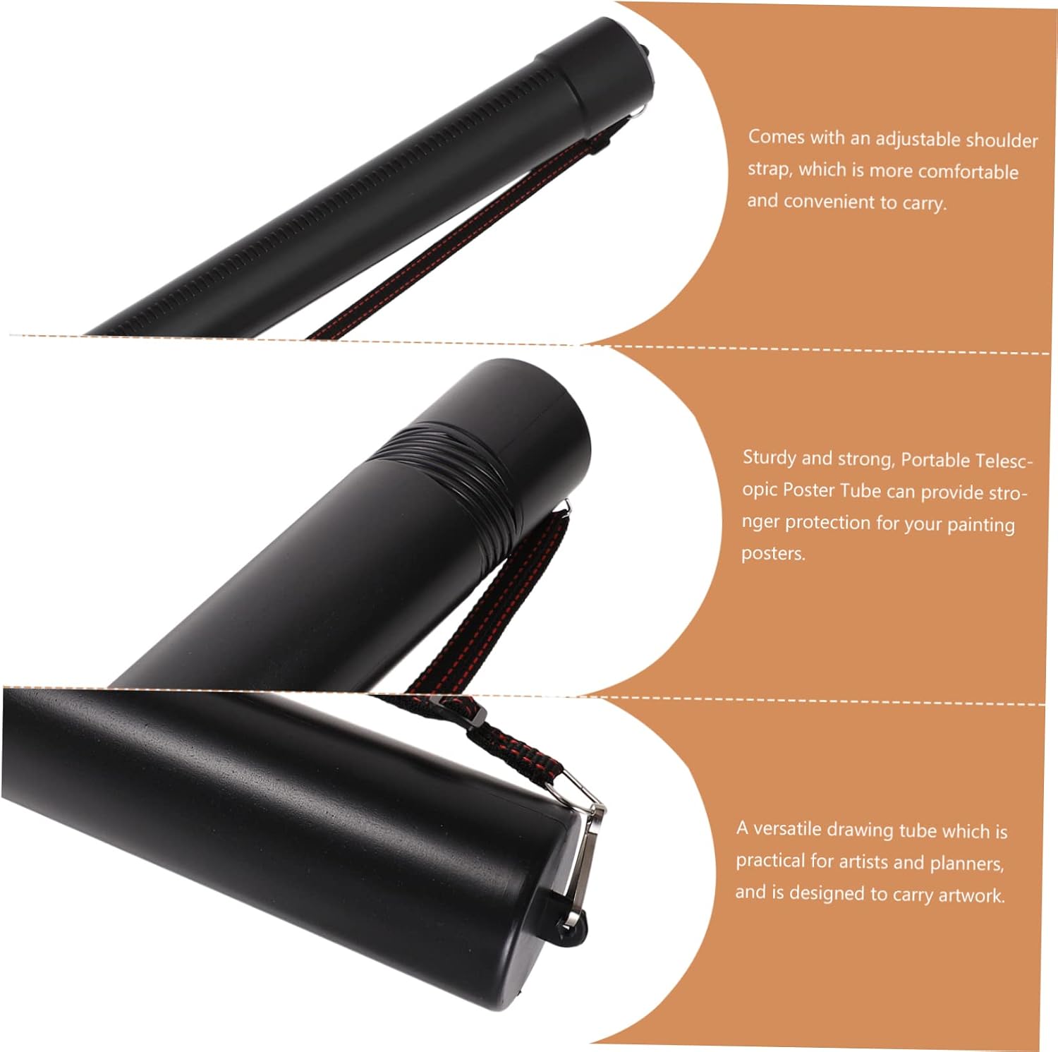 Tofficu Telescoping Drafting Tube for Drawings Art and Posters Portable Storage for Architects and Designers Durable and Reliable Artwork Protection