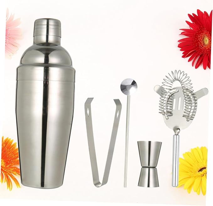 Kit de Coctelera de Acero Inoxidable 550ML con Accesorios para Bar miniatura 2