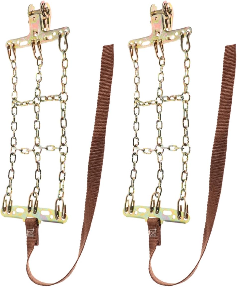 Balacoo 2pcs Reinforced Anti-skid Car Tire Chains for Pickup Trucks, Universal Fit Small Size 145-215, Winter Snow and Mud Traction Accessories for Suv and Cars