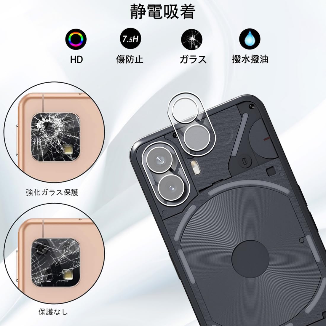 Amazon | 【2枚レンズ保護フィルム+2枚ガラスフィルム】対応