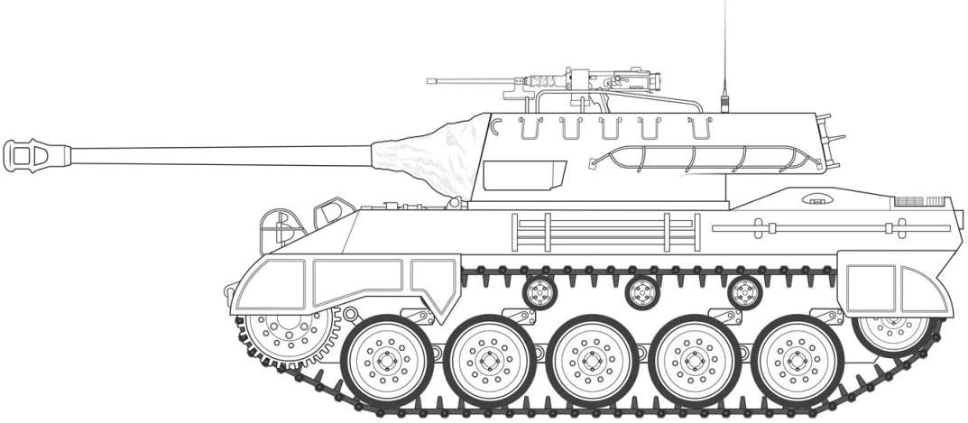 Airfix Model Tank - A1371 M-18 Hellcat, Plastic Model Kits for Adults & Kids, 1:35 Scale, Skill Level 3, WW2 Theme Military Models, World War 2 Tanks