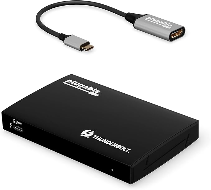 Plugable Thunderbolt 4 Hub Bundle with USBC to 4K HDMI