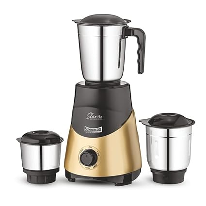 Summercool Slice Max 550 Watt Mixer Grinder with 3 Jars | long lasting shock proof ABS body | Heavy Duty Motor | Nano-grinding technology | 304 Grade Stainless Steel Blade