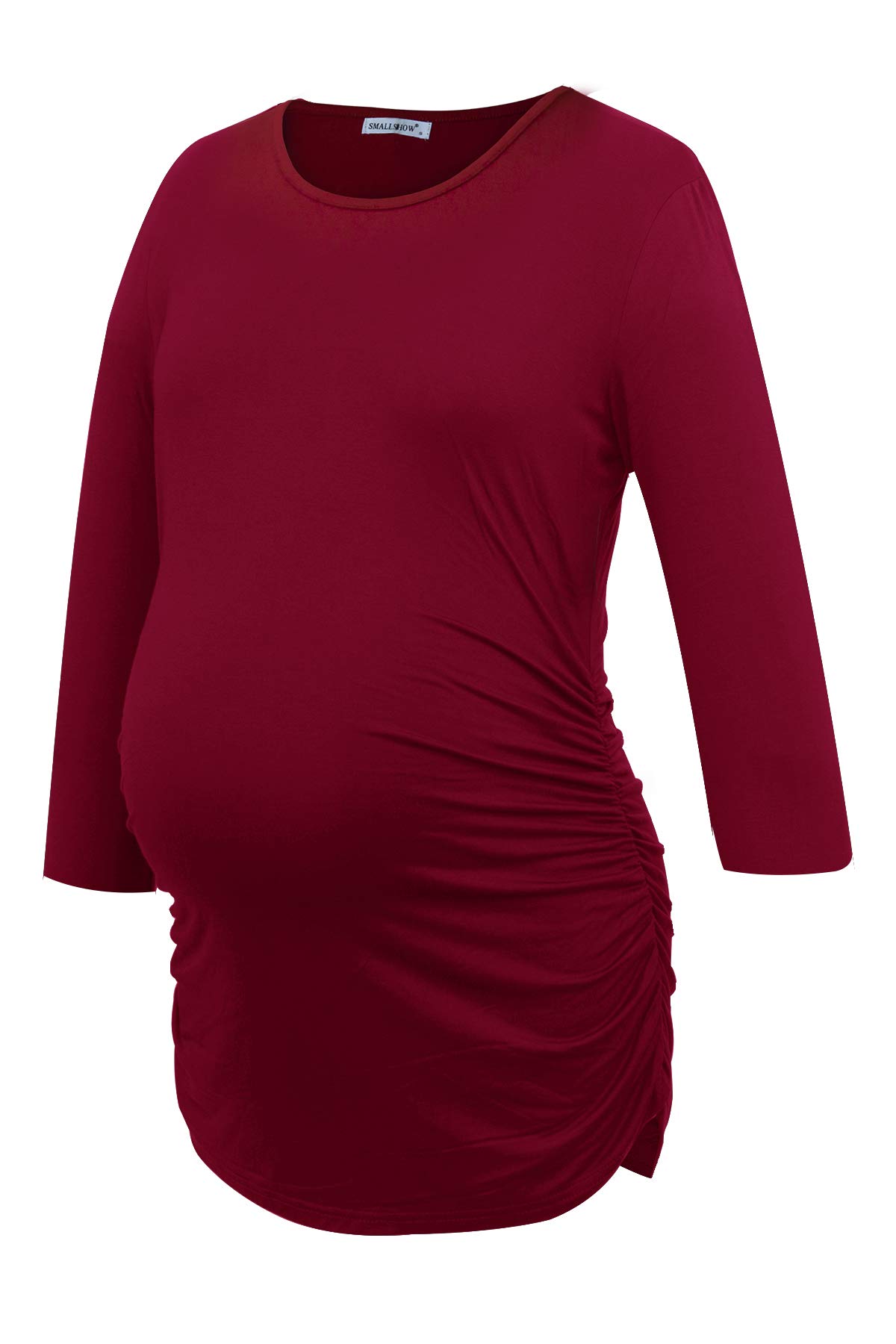Smallshow blusa de maternidad para mujer, manga 3/4, túnica para embarazo, 3 unidades - - Medium