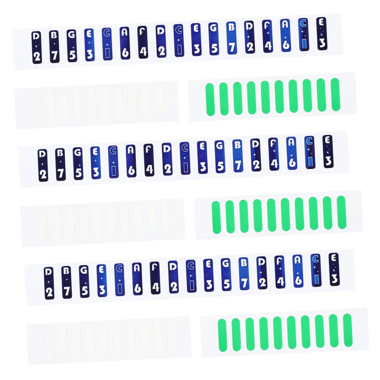 HEMOTON Easy Peel Piano Key Labels 17 Tone Scale Stickers for Thumb Piano Safe Paper Material