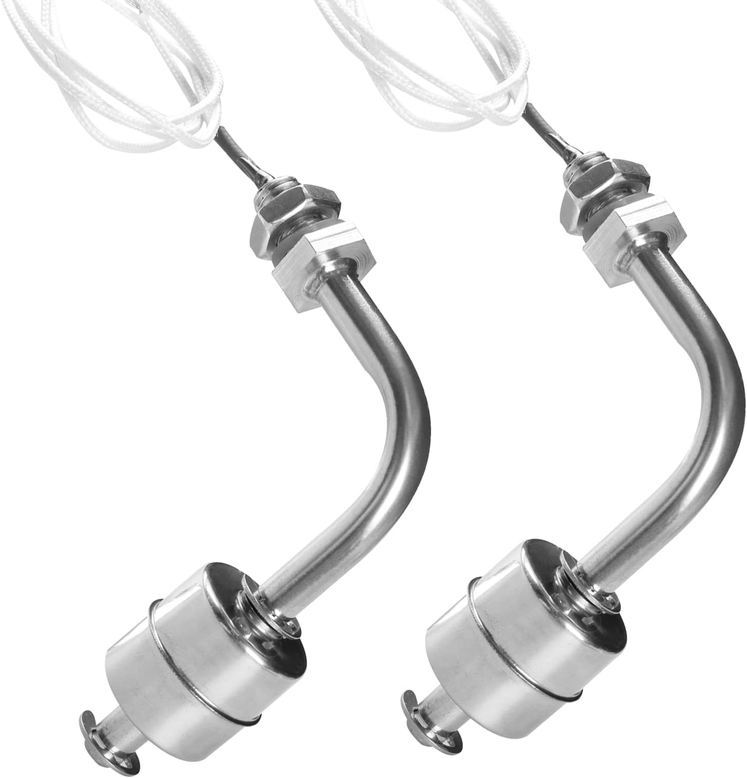 Aopin Water Level Sensor Switch Stainless Steel,Liquid Level Sensor Float Switch, Ball Float Controller for Water Pump Fish Tank Cistern Sump Filter Aquarium Swim Pool Garden Pond Liquid 2 Pcs
