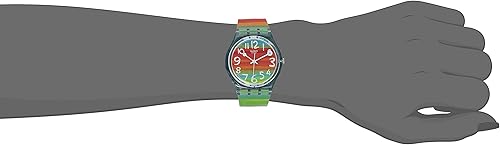 Miniatura 7 de Reloj plástico con esfera de cuarzo en arco iris GS124 para dama marca Swatch