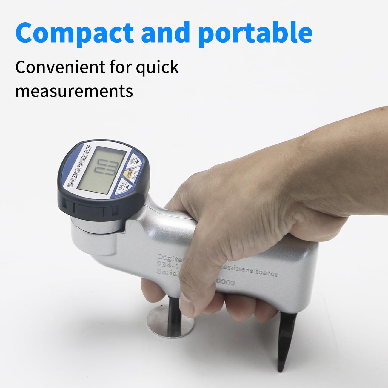 SHAHE 934-1S Digital Barcol Metal Hardness Tester, Accurate Hardness Testing Tool for Aluminum Alloy and Copper…