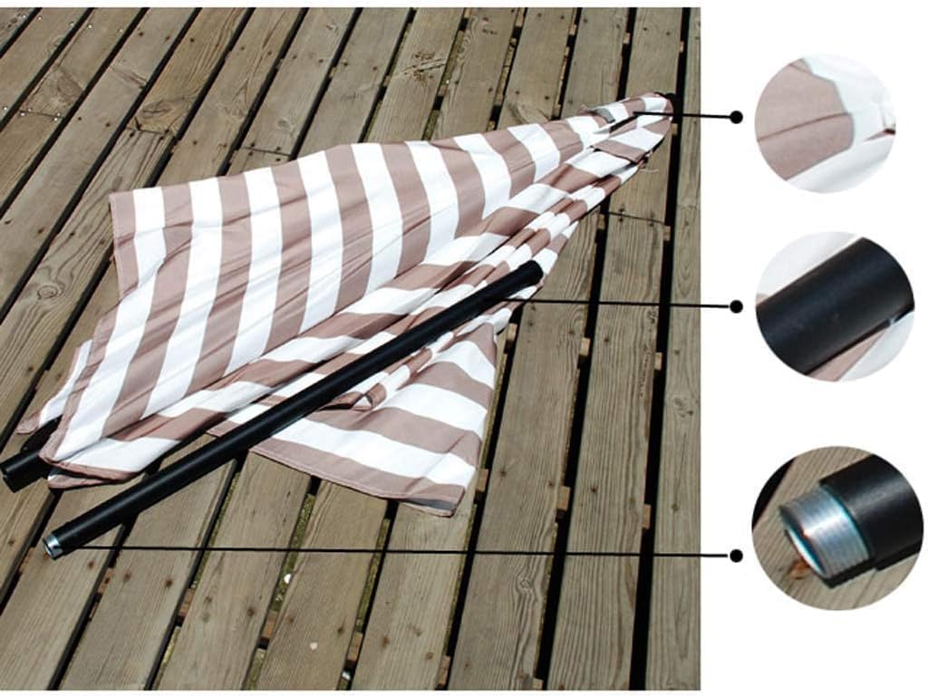 LYGSWDB Ombrellone da Giardino Ombrellone da Tavolo per Esterni Ombrellone da Patio a Strisce Rettangolari per Esterni 6,6ft/2M, Ombrellone da Spiaggia Senza Base, Ombrellone da Tavolo per Giardino
