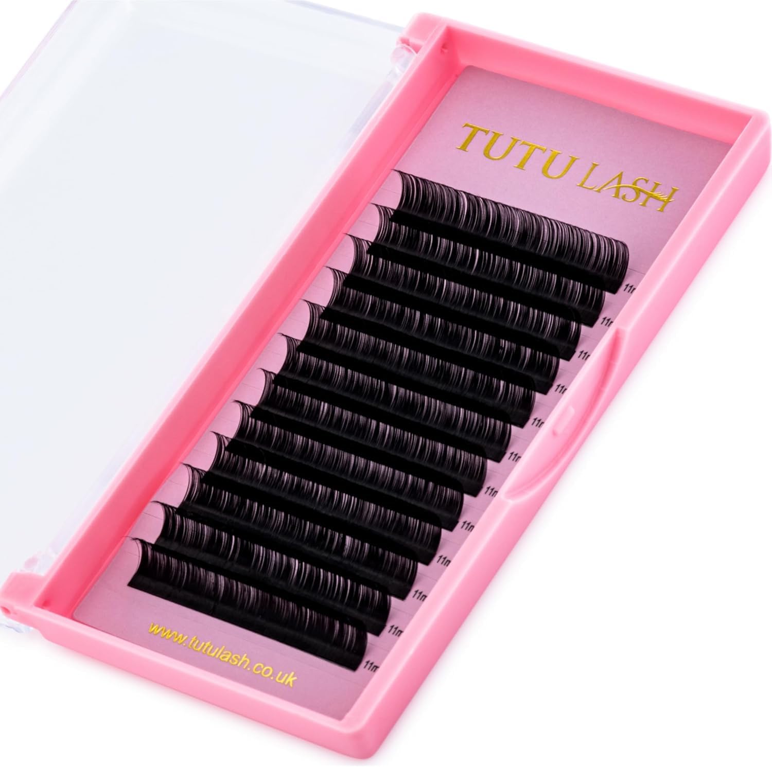 Faux Mink Individual Eyelash Extension Lash Trays Classic Russian Volume Eyelashes Tutu Lash (D Curl 0.07 Volume, Mix 8-15mm Lengths)