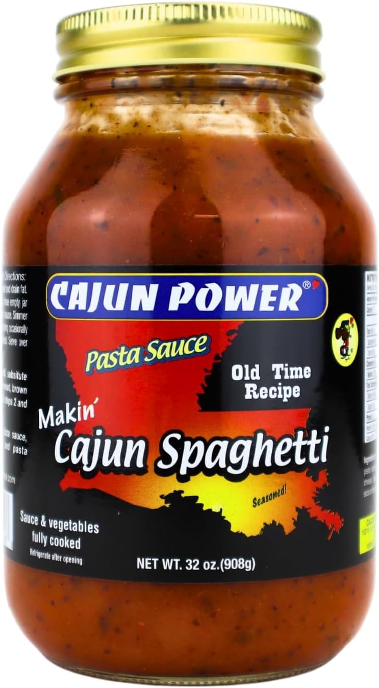 Cajun Spaghetti Pasta Sauce, 32oz Jar – Authentic Creole-Italian Recipe, Bold and Savory Flavor, Perfect for Spaghetti, Pasta Dishes, Pizza, and Southern-Inspired Meals (32oz (Pack of 1))