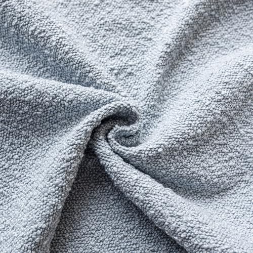 Foindtower Modern Textured Boucle Lumber Throw Pillow Covers Accent Solid Decorative Pillow Cases Cozy Couch Cushion Case for Sofa Bed Living Room Home Decor, 12 x 20 Inch, 1PC, Light Blue by Foindtower - Image 2