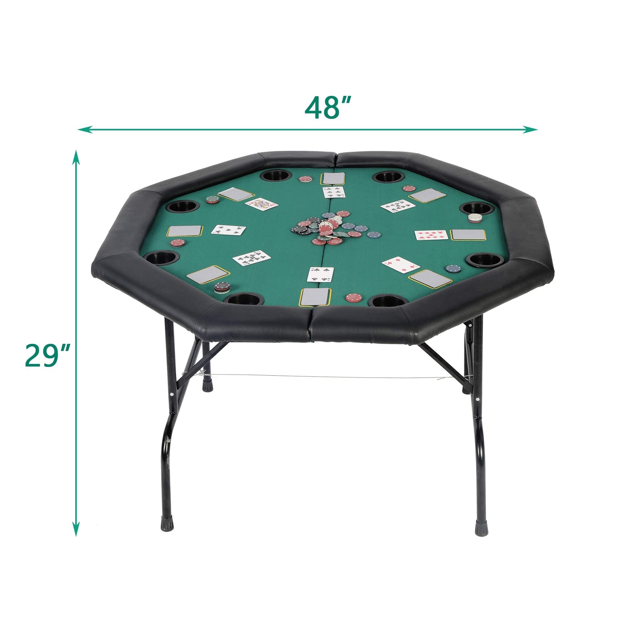 Vilobos Folding Poker Table for 8 Players Casino Games