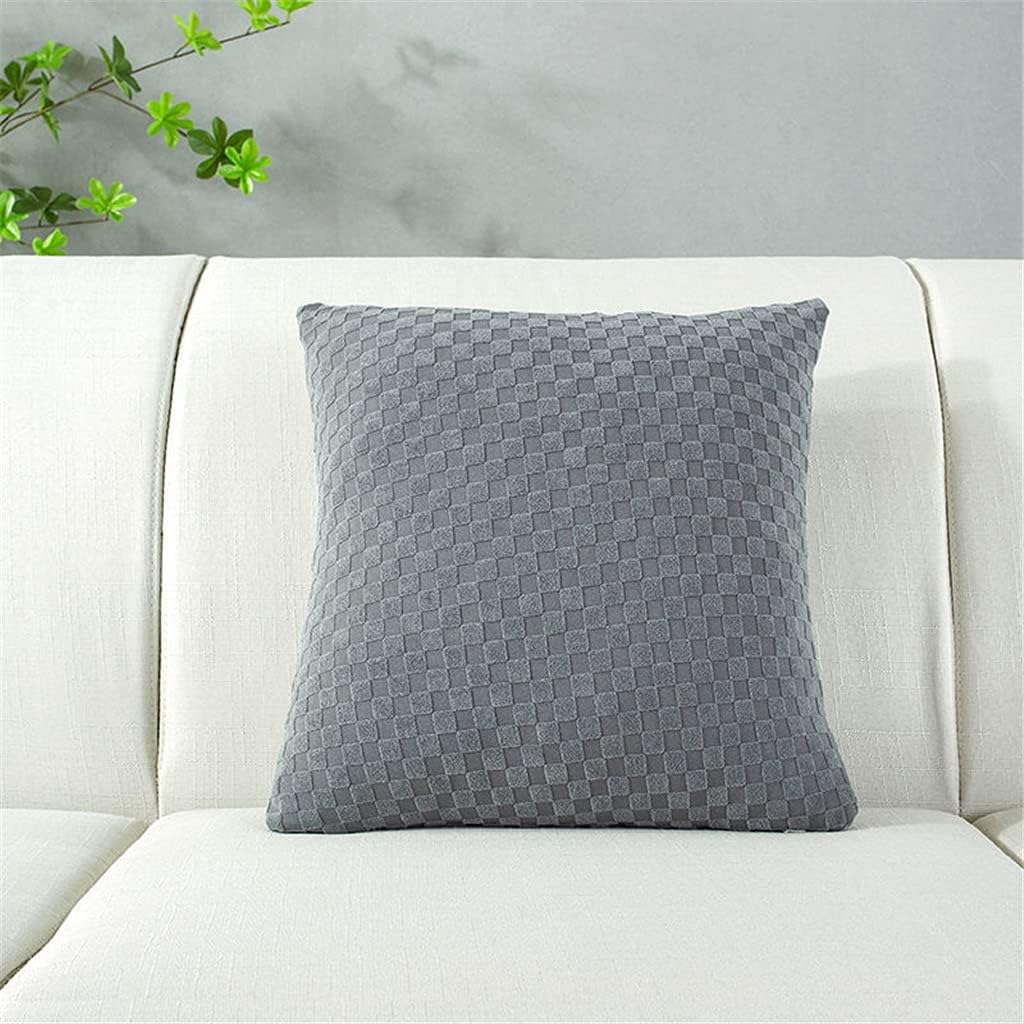 HBJWOV Sofa Throw Pillow Cushion Living Room Square Bedside Back Office Lumbar Velvet Hugging Cover(Dark Gray)