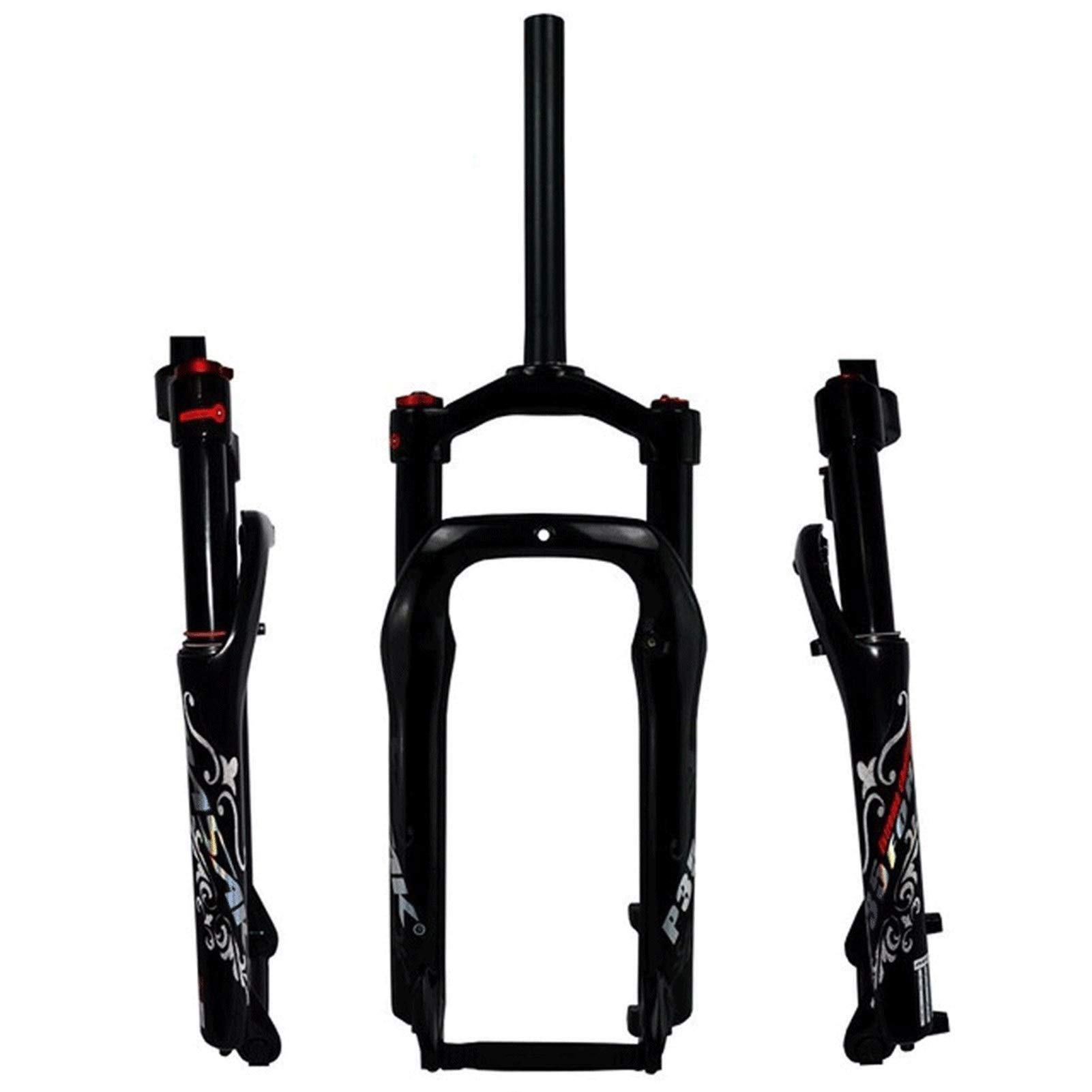 BMX Bike Suspension Fork 20 Inch Magnesium Alloy Travel 100mm Disc Brake Bicycles Air Fork 1-1/8" for 4.0 Fat Tires