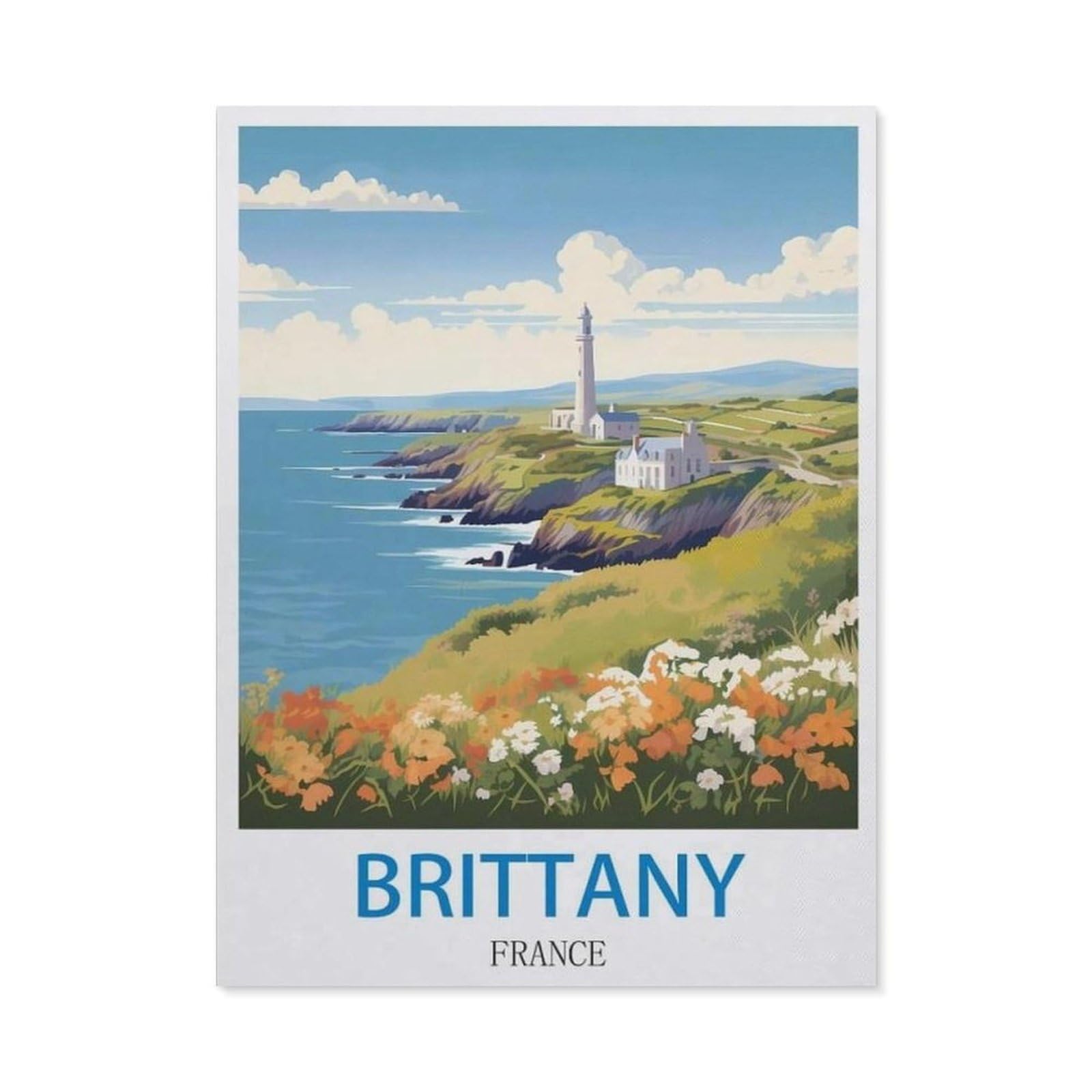 BEAYODKP 5D Diamond Painting，Brittany France（50x60cm）