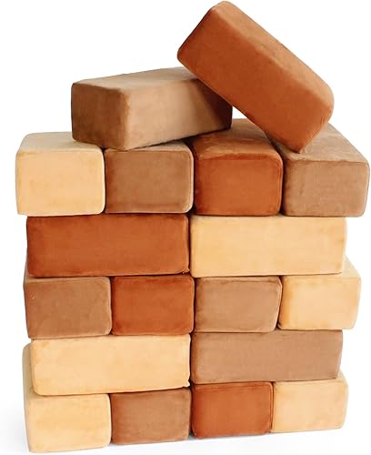 Miniatura 21 de El bloque de construcción original de felpa premium para niños - Bloques de espuma seguros certificados en fundas de tela lujosamente suave - Juego