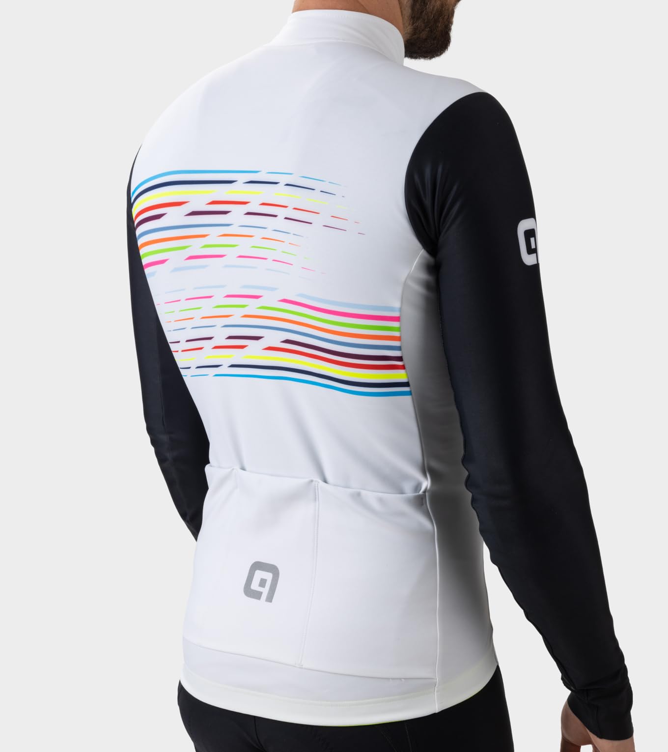 Alé Cycling Męska koszulka z długim rękawem z logo PR.S, biała, L