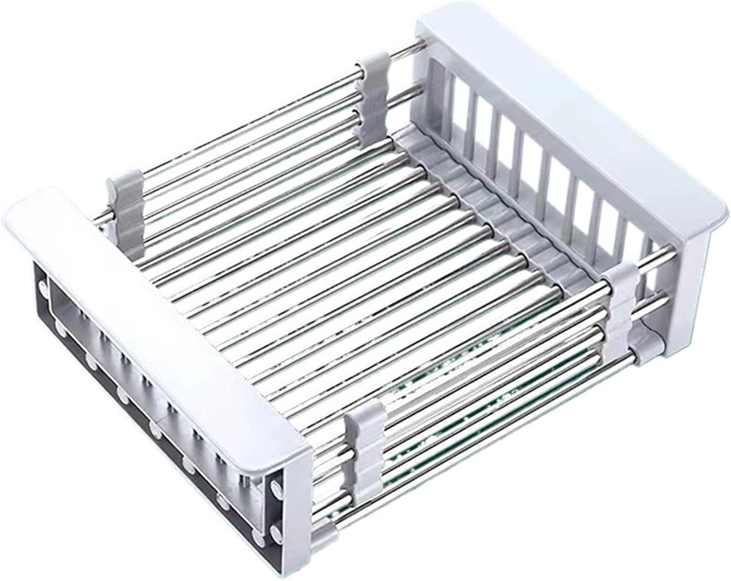 Kitchen Draining Rack Household Stainless Steel Retractable Sink Rack Shelf Cutlery Thickerstorage Dish Organising Shelf(S)