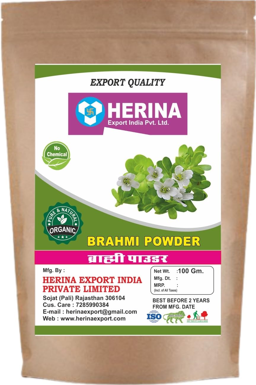 HERINA Export India Pvt. Ltd. Brahmi Powder For Hair Care And Growth (100 GM)