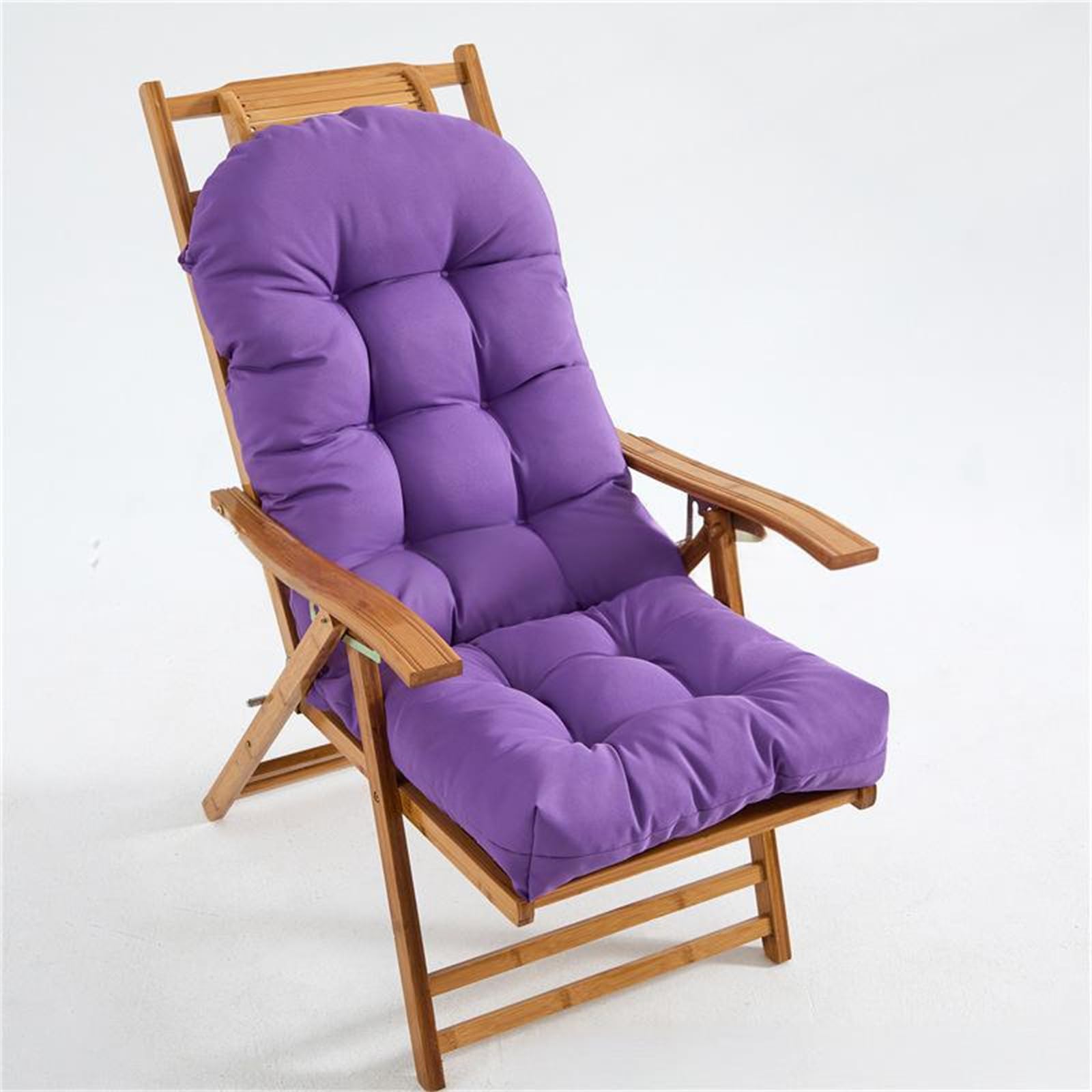 Coussin de Chaise Longue Jardin Violet Antidérapant : Fini le Matelas qui Glisse