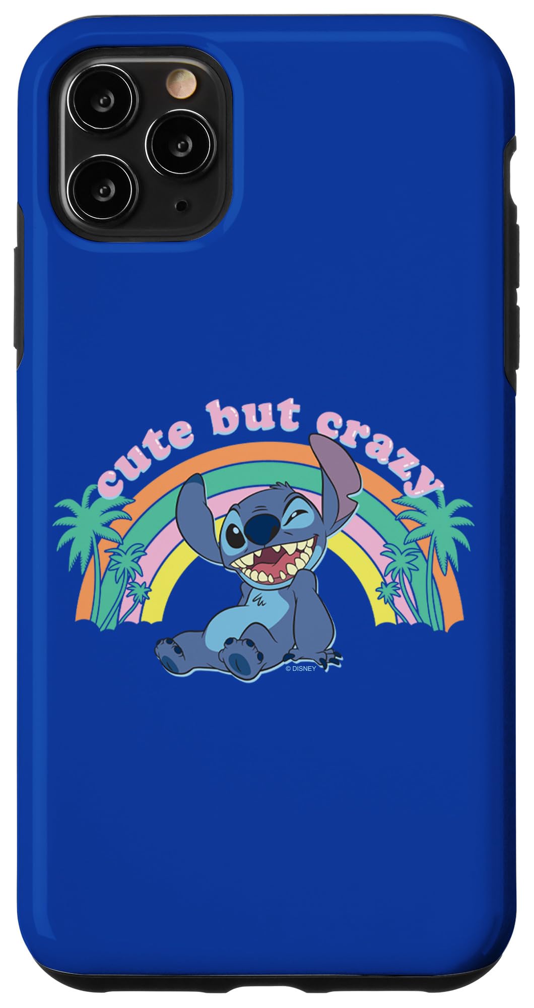 Coque iPhone 11 Pro Max Disney Stitch Cute But Crazy arc-en-ciel - 4