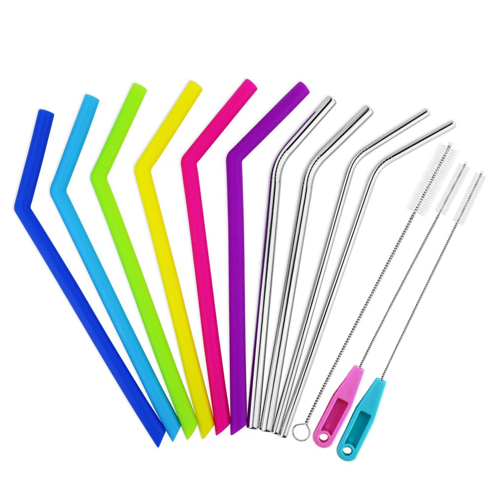 Tomnk Reusable Straws Set 6 PCS Silicone Rubber Straws for 20 30oz Yeti