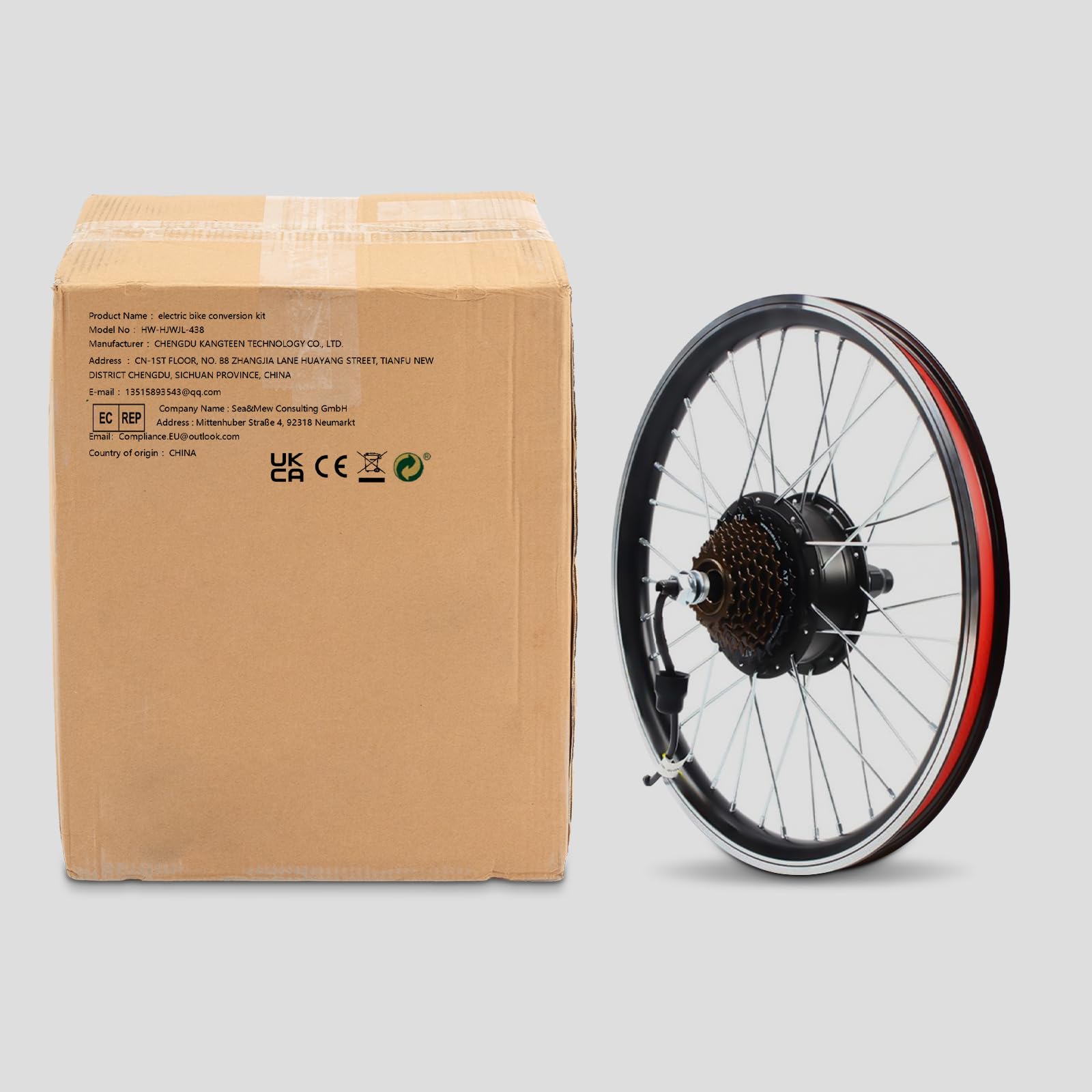 Kit de conversion pour vélo électrique arrière, 250 W, 36 V, 20 pouces, moteur à moyeu arrière, pour freins à disque V, kit de conversion sans balais avec écran LCD