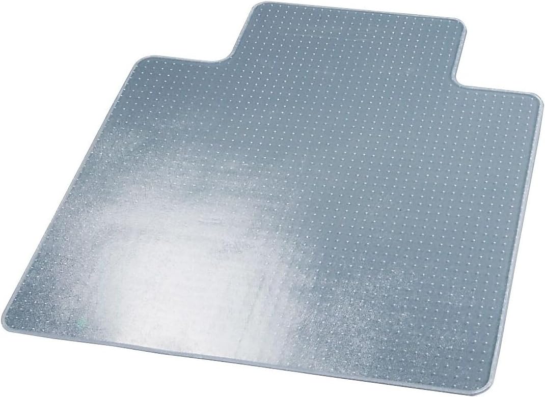 deflecto Beveled Clear 45x53 w/Lip Medium Pile Carpet SuperMat Frequent Use Chair Mat