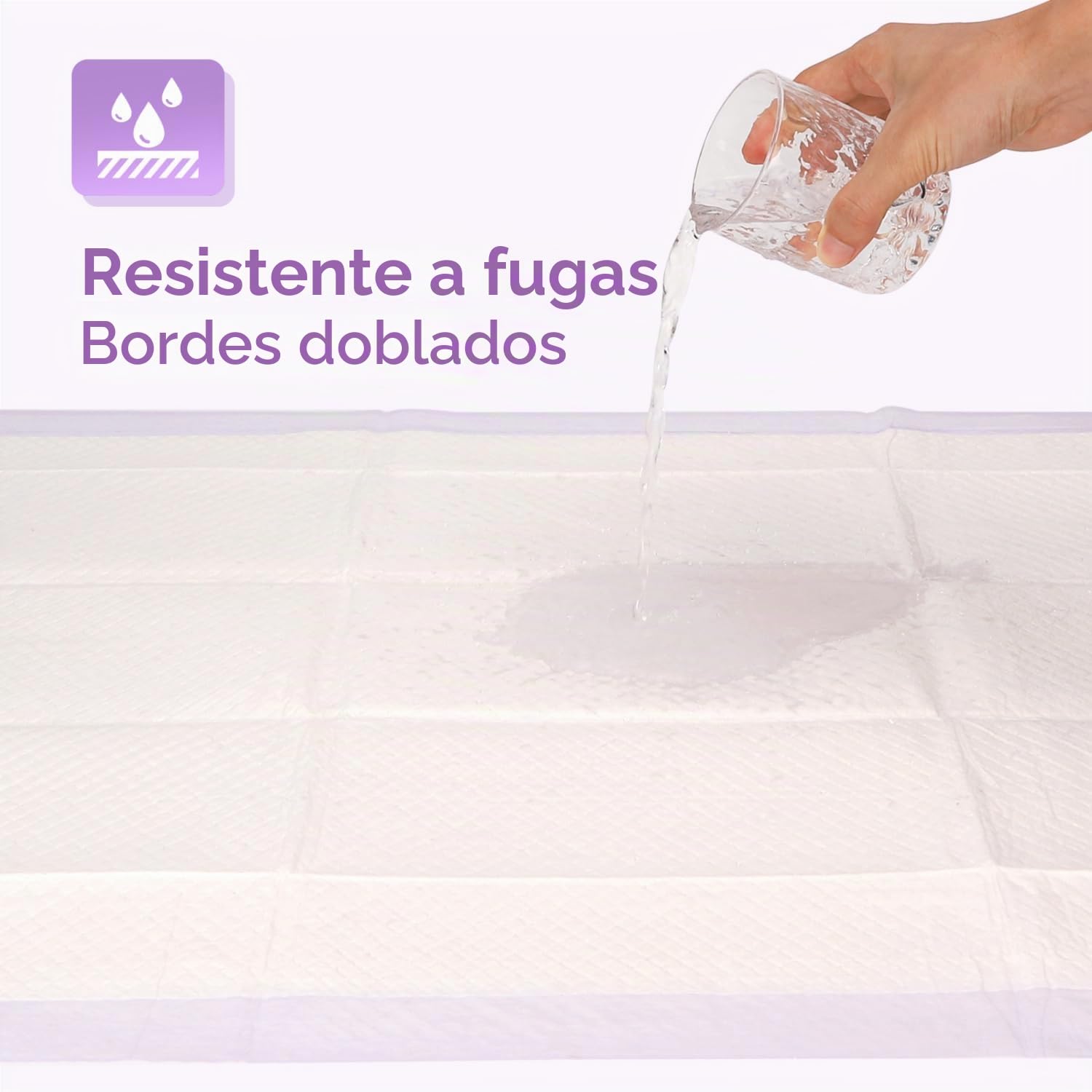 Nobleza Empapadores Perros con Aroma Lavanda, ¡Fragancia Relajante! 60x90cm (50 Unid), Absorción Instantánea y Secado Rápido, Almohadillas de Antiderrames de Perros y Cachorros