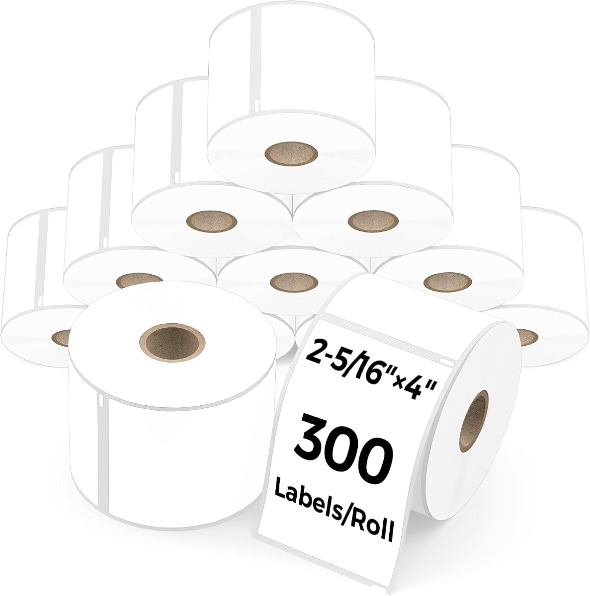 12 Rolls Thermal Shipping Labels Replacement for Dymo 30256 (2 5/16" x 4") | 3,600 Pcs White Multipurpose Labels Perforated Compatible with Labelwriter 450, 450 Turbo, 4XL Printers (NOT for 550, 5XL)