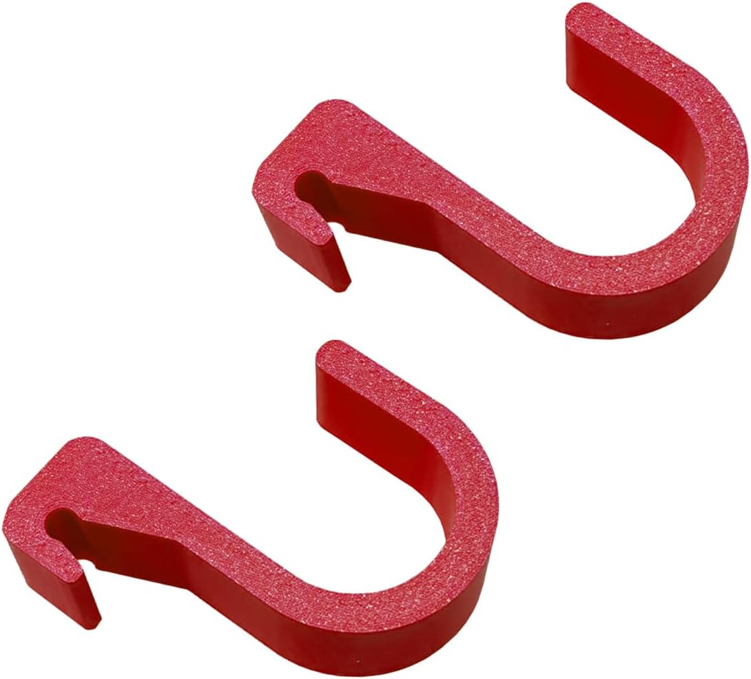 2PCS Car Trunk Umbrella Hook, Multifunctional Single Hook Automotive Back Seat Organizer, Universal No Drilling Car Interior Storage Hanger for Rain Gear & Towels (Single-RD)
