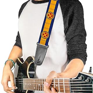 Buckle-down Gs-wxm040 Sangle de guitare – X-Men Cyclops utilitaire Sangle Bleu/doré/noir/rouge, 5,1 cm de large et 29–137,2 cm de long - Les Beatles, Paul McCartney, John Lennon, RIngo Starr, George Harrison Buckle-down Gs-wxm040 Sangle de guitare – X-Men Cyclops utilitaire Sangle Bleu/doré/noir/rouge, 5,1 cm de large et 29–137,2 cm de long – Image 2
