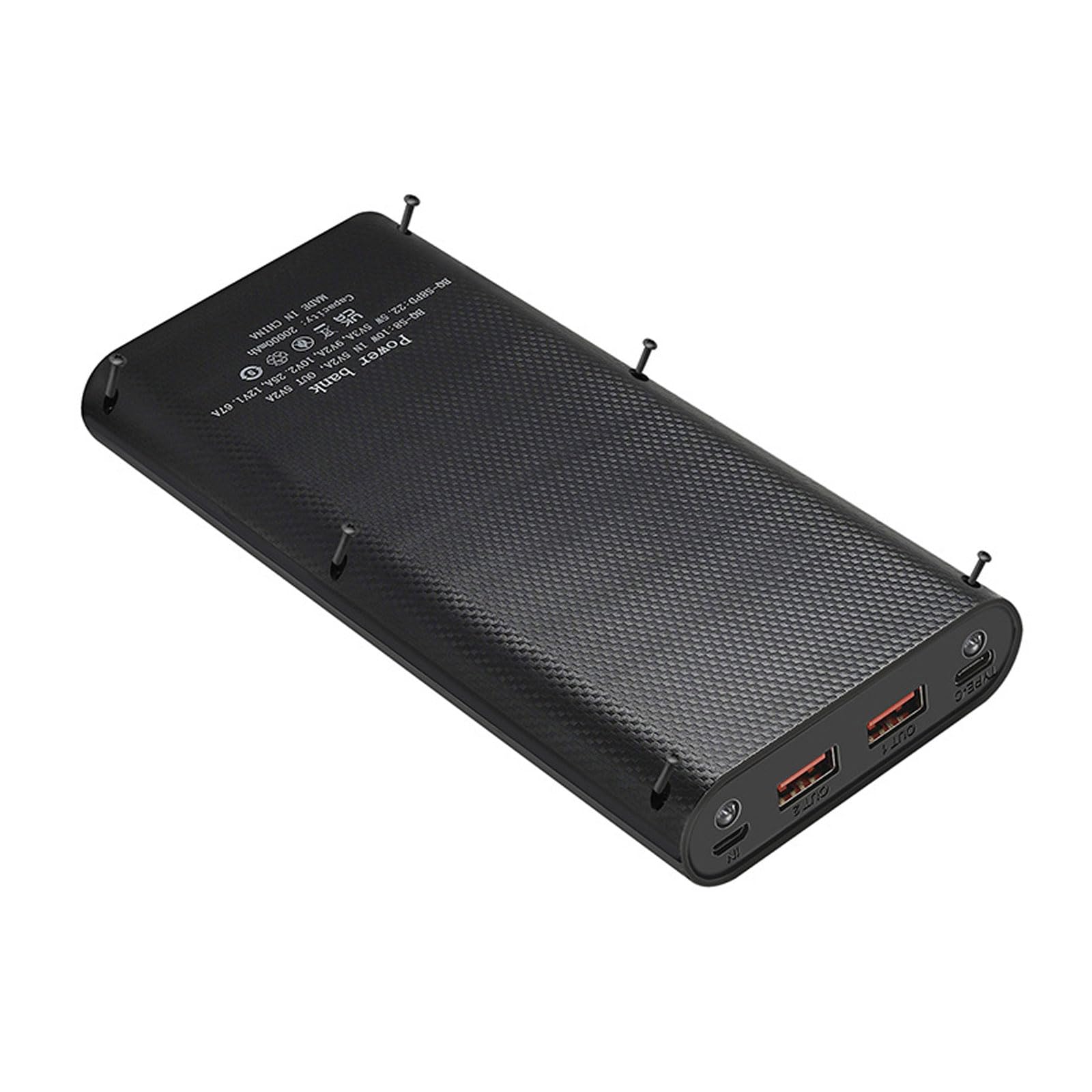 XAGMODSHN Portable 8x18650 Battery Storage Box DIY Power Sources Box with Quickly Charge MultiProtection Features No Batteries