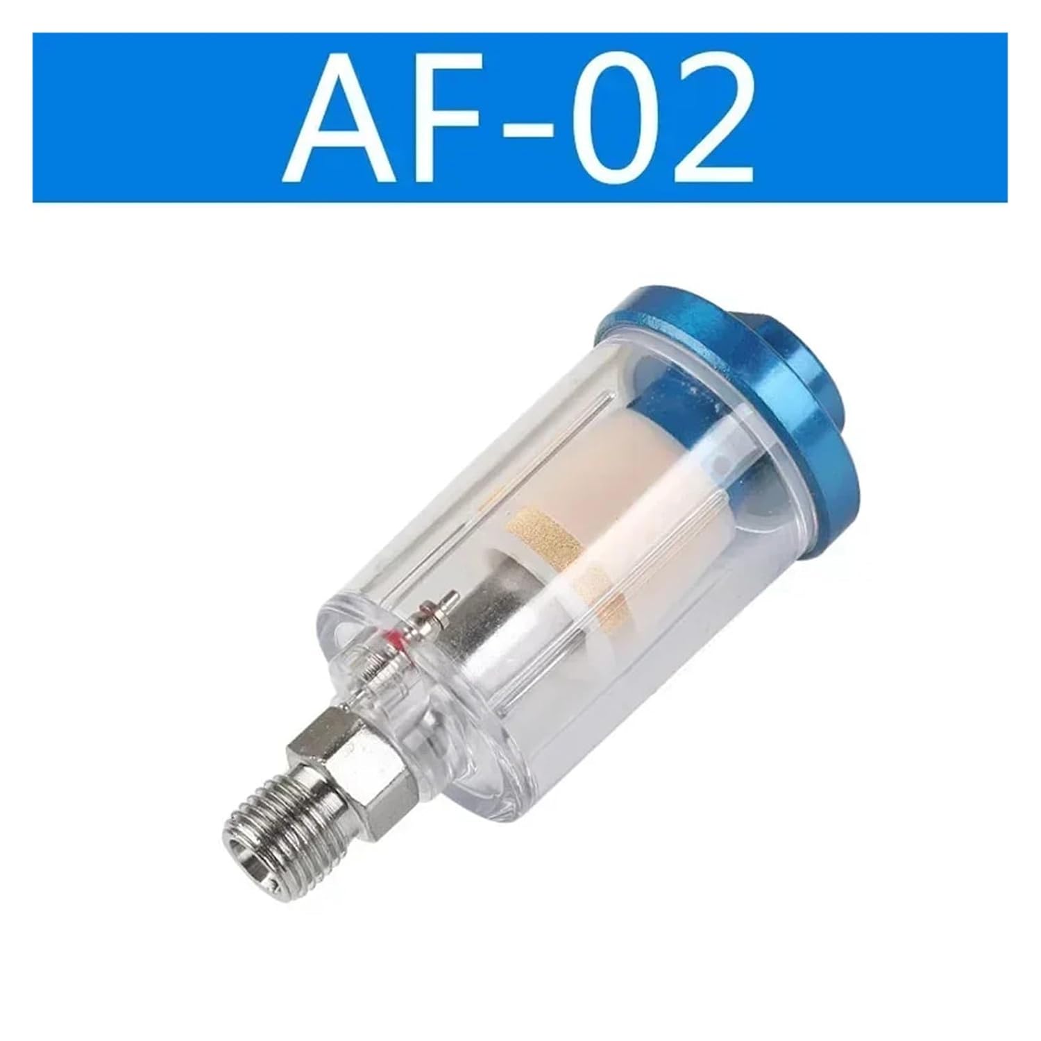 1/5 Pack Air Filter Water Oil Separator Moisture Protector for Compressor Spray Gun Tool Pressure Parts European Style 1/4 Inch(AF-02,1 Pcs)