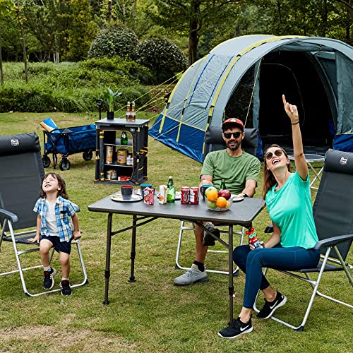 Timber Ridge Camping Cabinet Foldable Camping Folding Cabinet Foldable Kitchen Box Folding Cabinet Portable with Carry Bag - Image 4