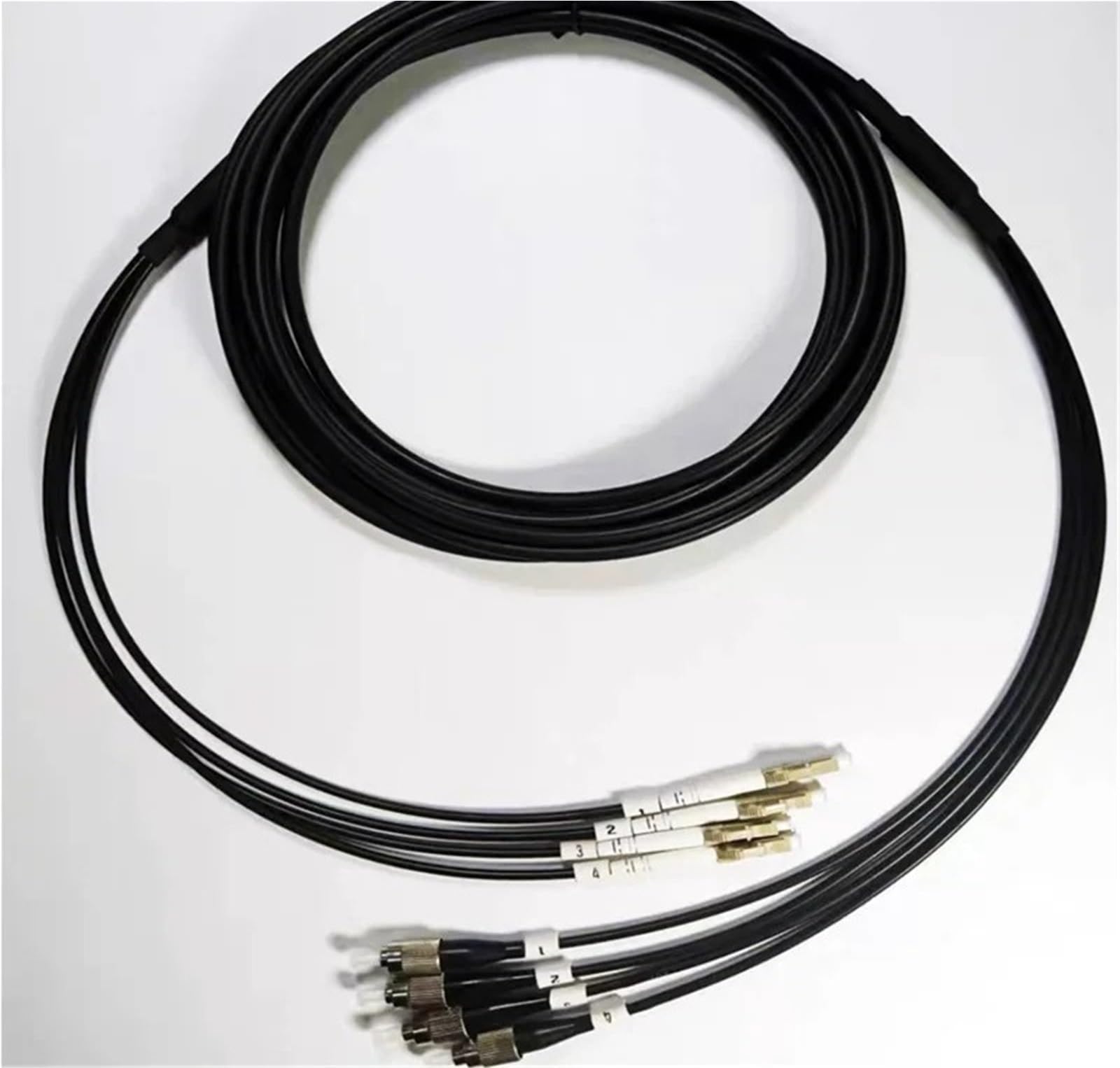 Cordon de raccordement en Fibre Optique blindé OM4 TPU à 4 cœurs, 350 m, 400 m, 500 m, 450 m, 4C, SC, LC, FC, St, A, multimode, 4 Fibres, for extérieur(OM4 SC-SC 400m)