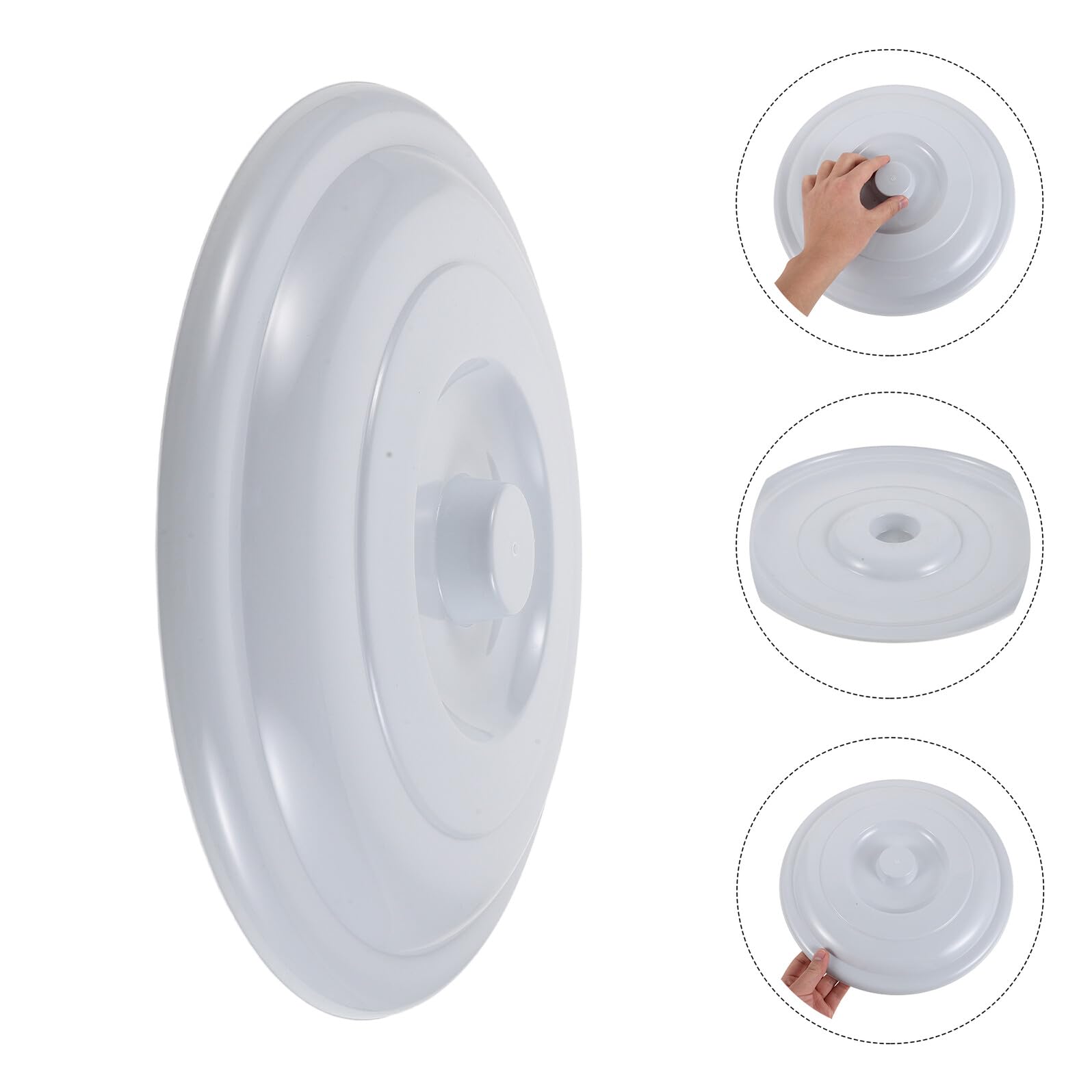 Zestaw 10 niebieskich plastikowych pokrywek na śmieci o średnicy 33 cm, trwałe i hermetyczne osłony do pojemników na śmieci do kuchni i na zewnątrz, zamiennik pojemników na śmieci
